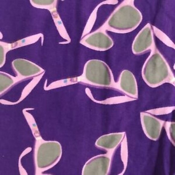 NWT LulaRoe OS Leggings Purple Pink Sunglasses Pattern One Size New LLR HTF Rare - Picture 3 of 4